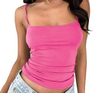 Reoria Pink Spaghetti Strap Tank Top Women’s Medium NWT